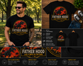 Fatherhood Like a Walk in the Park T-Rex Dad T-Shirt – Funny Dinosaur Father’s Day Graphic Tee
