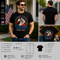 Boop Vintage Girl and Eagle Patriotic Retro Art T-Shirt – Funny Americana Graphic Tee