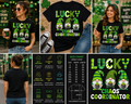 Lucky Chaos Coordinator St. Patrick’s Day Shirt – Funny Irish Gnome Shamrock Graphic Tee for Women
