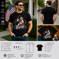 Boop Retro Eagle Pin-Up Patriotic Vintage Graphic T-Shirt