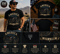 America 250 Years Patriotic Motorcycle T-Shirt – Vintage USA 1776–2026 Anniversary Biker Graphic Tee