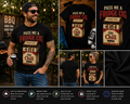 Pass Me A Fridge Cig Funny Retro Smoker Parody Graphic T-Shirt