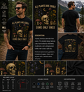 All Plants Are Edible Some Only Once Vintage Skull Mushroom T-Shirt – Funny Dark Botanical Graphic Tee
