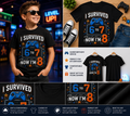 I Survived Level 6 to 7 Now I’m 8 Gamer Birthday Boy T-Shirt