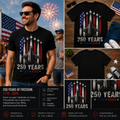 250 Years of American Freedom Patriotic Fighter Jet 1776–2026 Independence Day T-Shirt