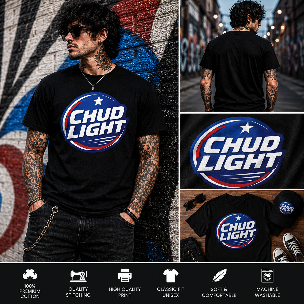 Chud Light Funny Beer Parody T-Shirt – Retro Meme Graphic Tee for Humor Fans