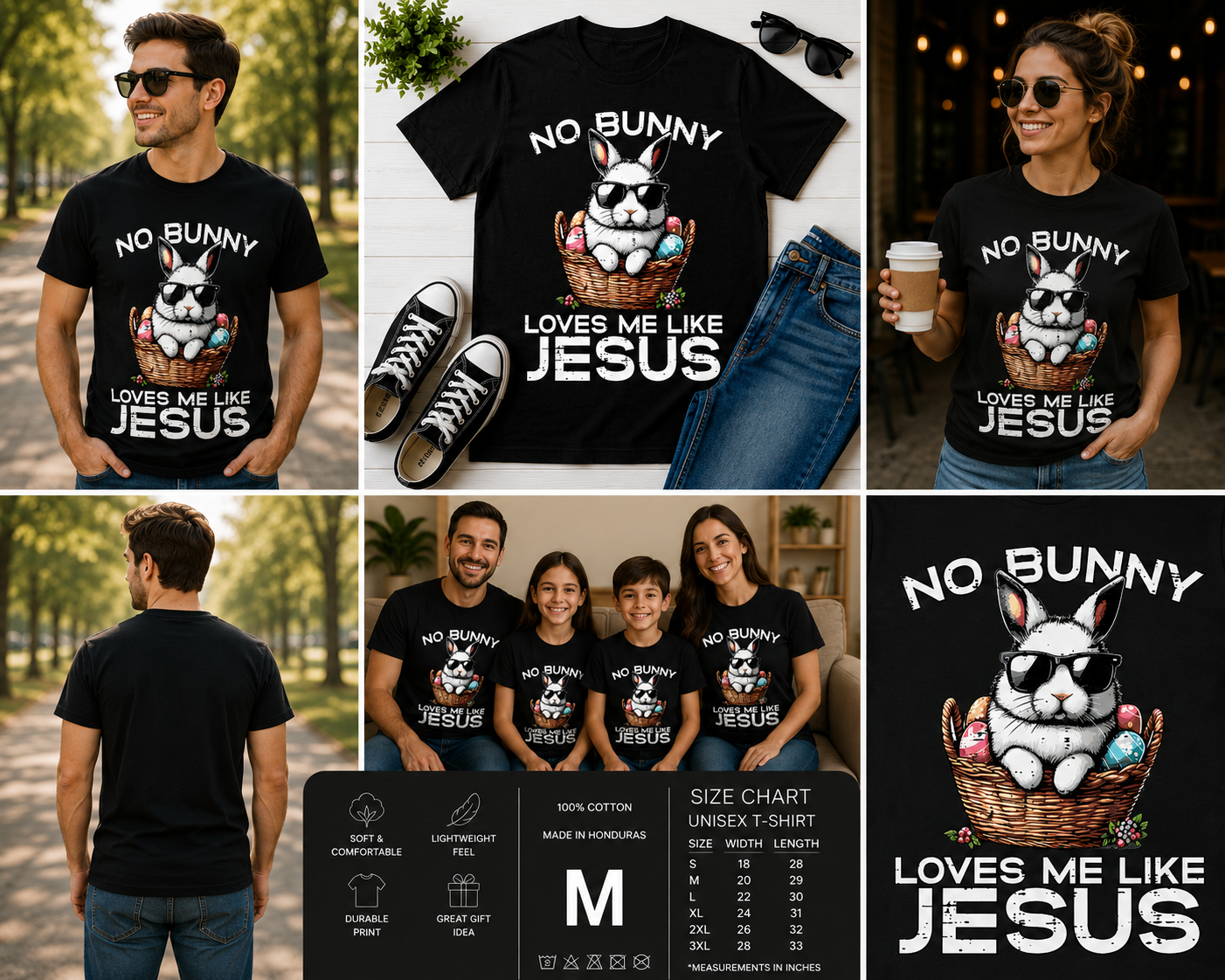 No Bunny Loves Me Like Jesus Easter Bunny Christian T-Shirt