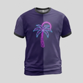 Retrowave Synthwave Neon Wireframe Palm Tree 3D Aop Tshirt