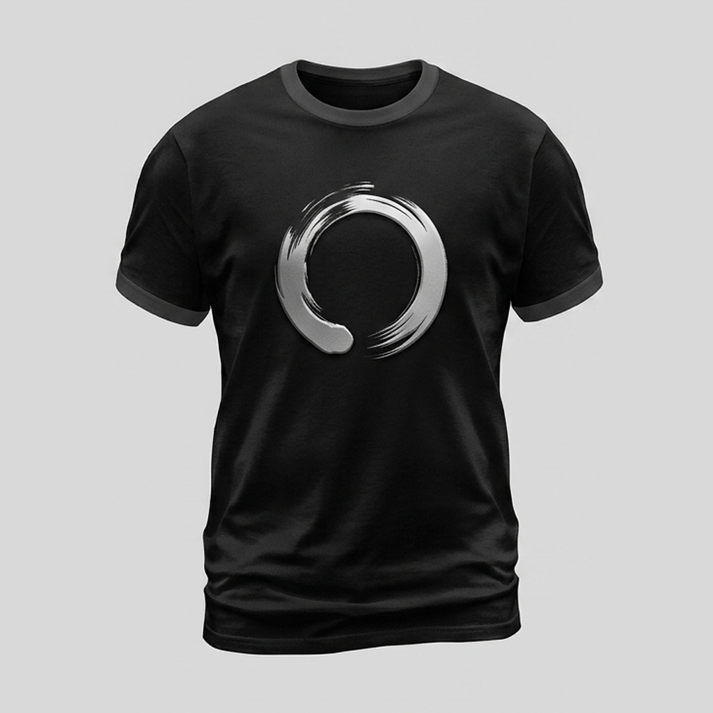 Japanese Zen Enso Ink Circle Tranquility 3D Aop Tshirt