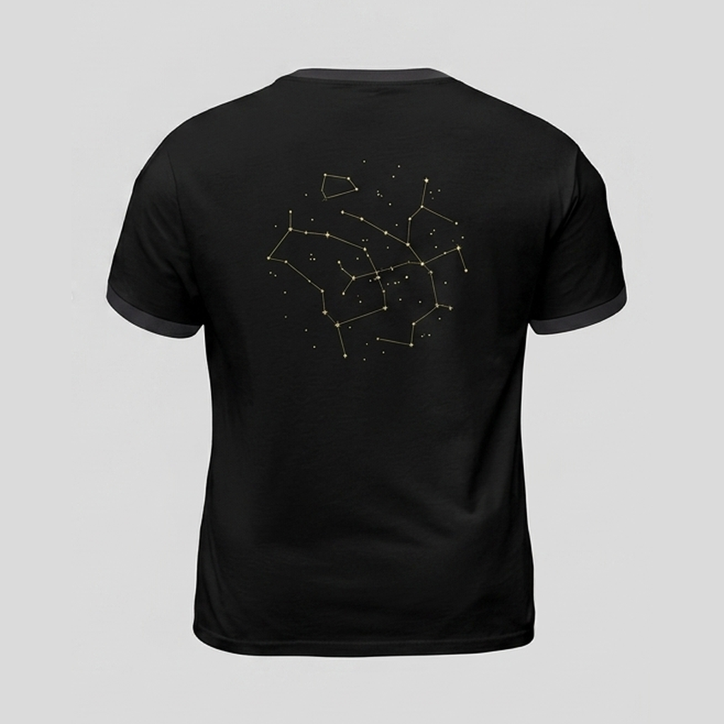 Pagan Horned Skull Celestial Constellation 3D Aop Tshirt