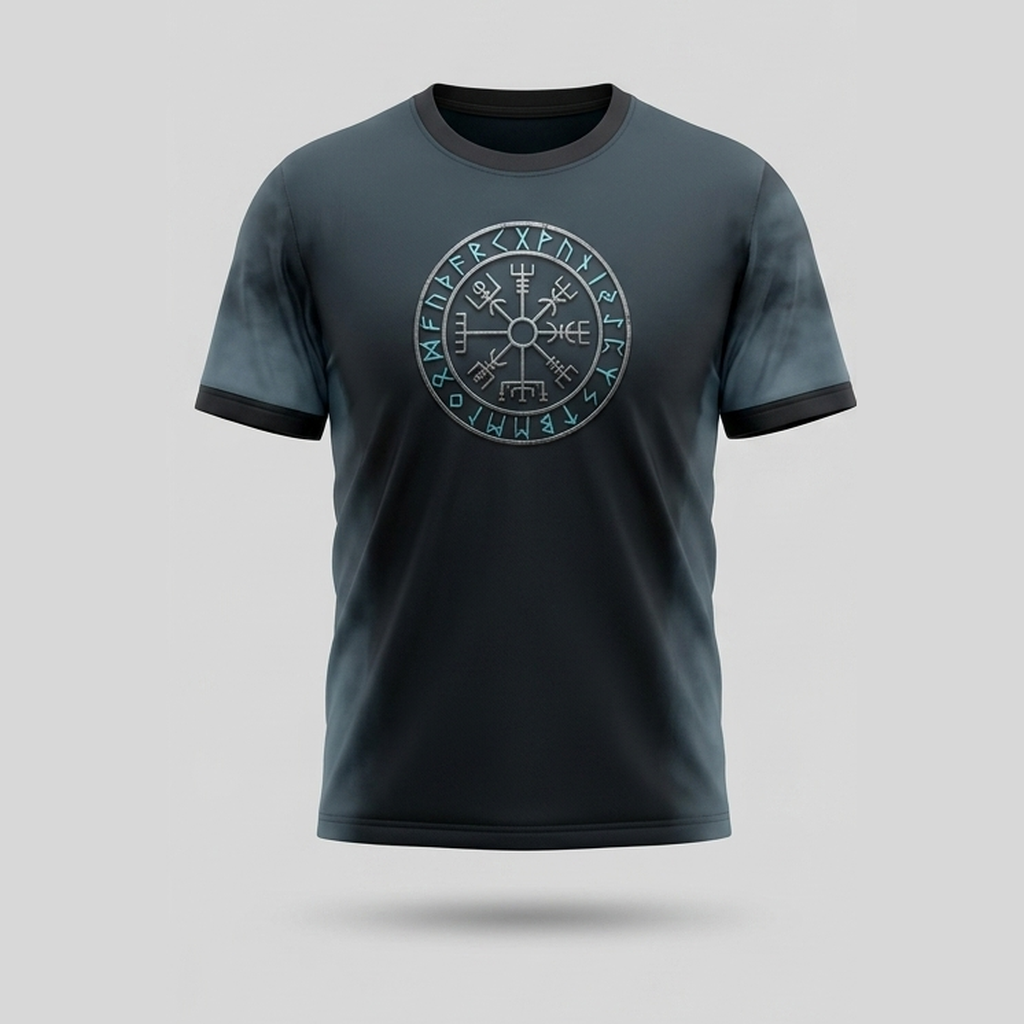 Vegvisir Viking Compass Wayfinder Rune 3D Aop Tshirt