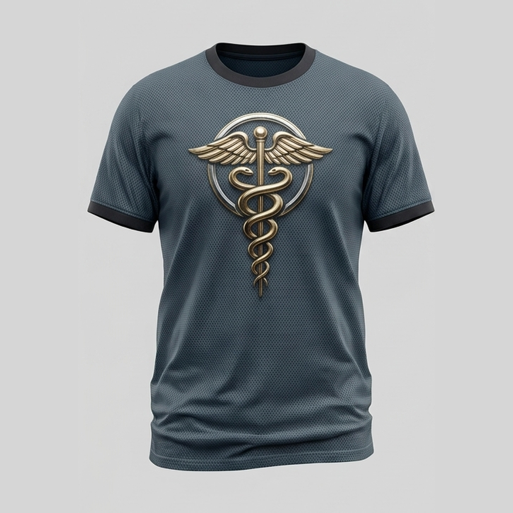 Alchemical Caduceus Staff Hermetic Seal 3D Aop Tshirt