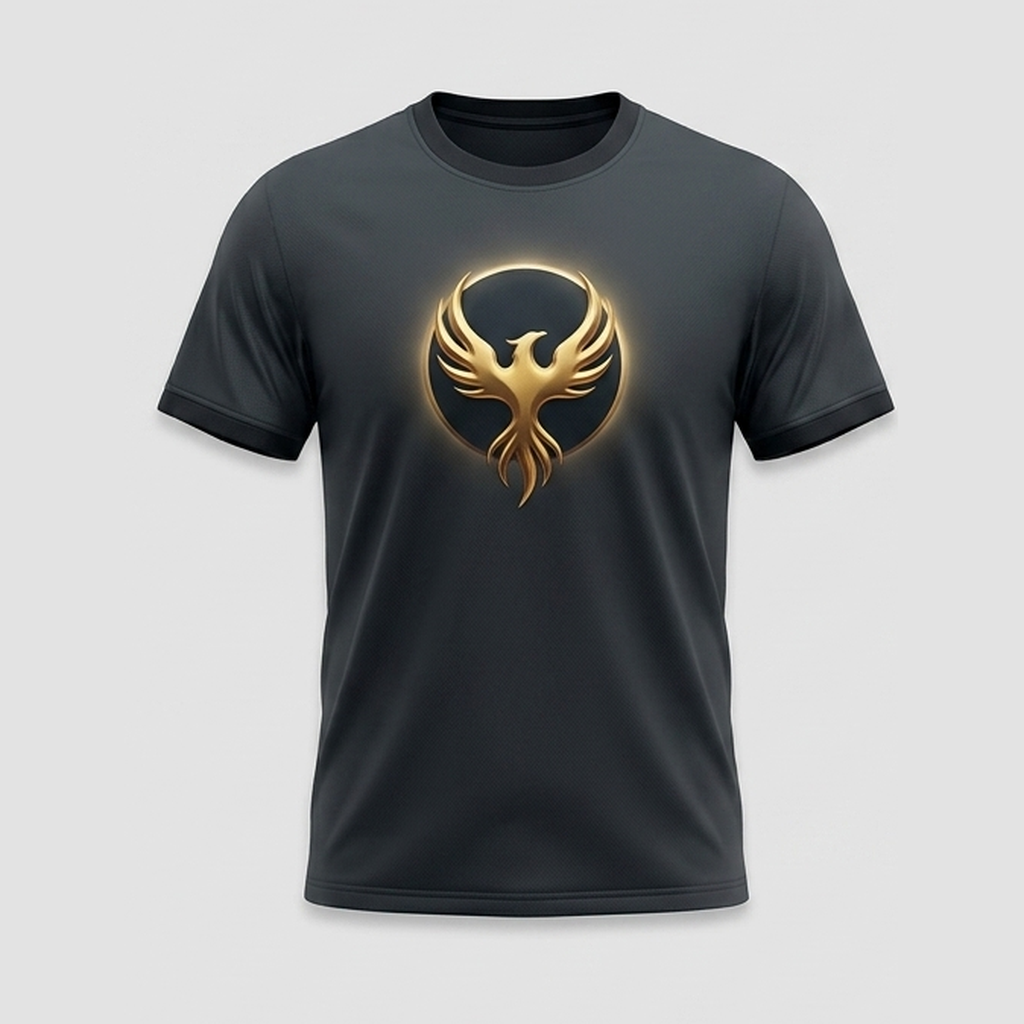 Molten Gold Phoenix Solar Eclipse Rebirth 3D Aop Tshirt