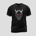 Cyberpunk Silver Oni Demon Mask Streetwear 3D Aop Tshirt