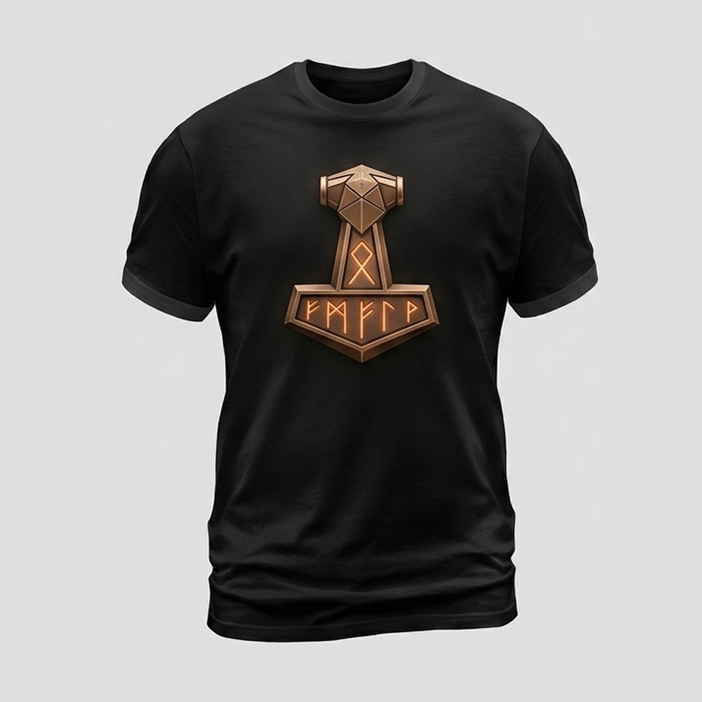 Thor Hammer Mjolnir Valhalla Warrior 3D Aop Tshirt