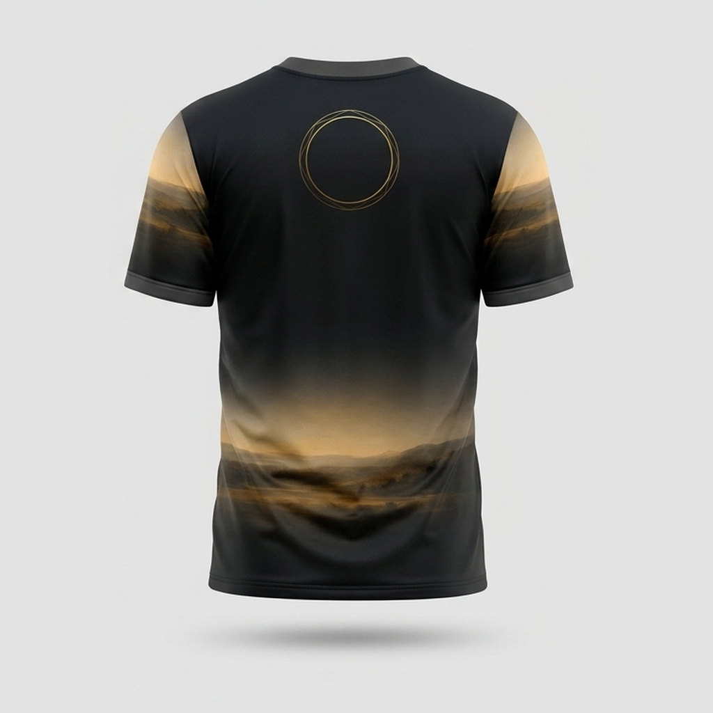 Sacred Metatron Cube Liquid Gold Geometry 3D Aop Tshirt