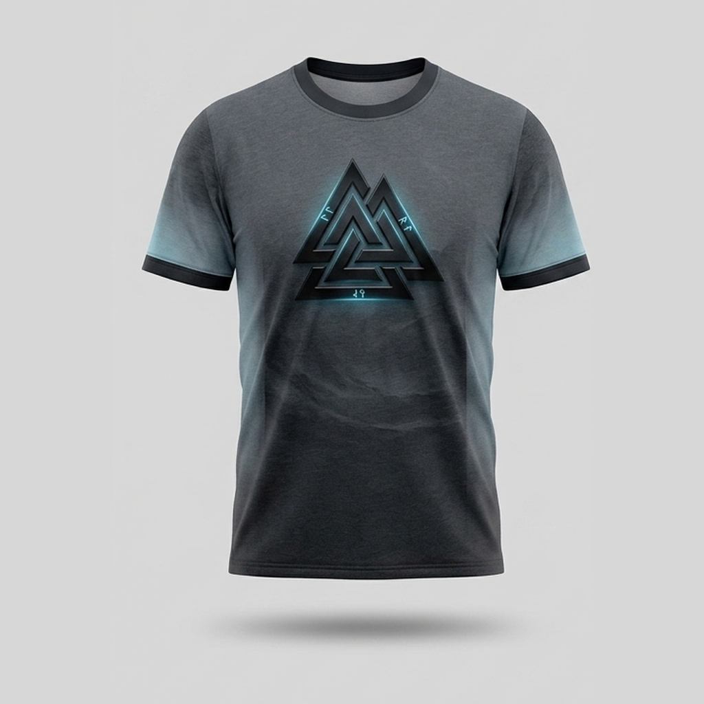 Valknut Triple Triangle Norse Warrior 3D Aop Tshirt
