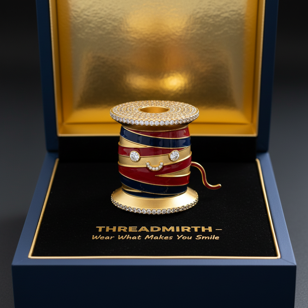 Threadmirth 24K Gold & Diamond Spool Collectible